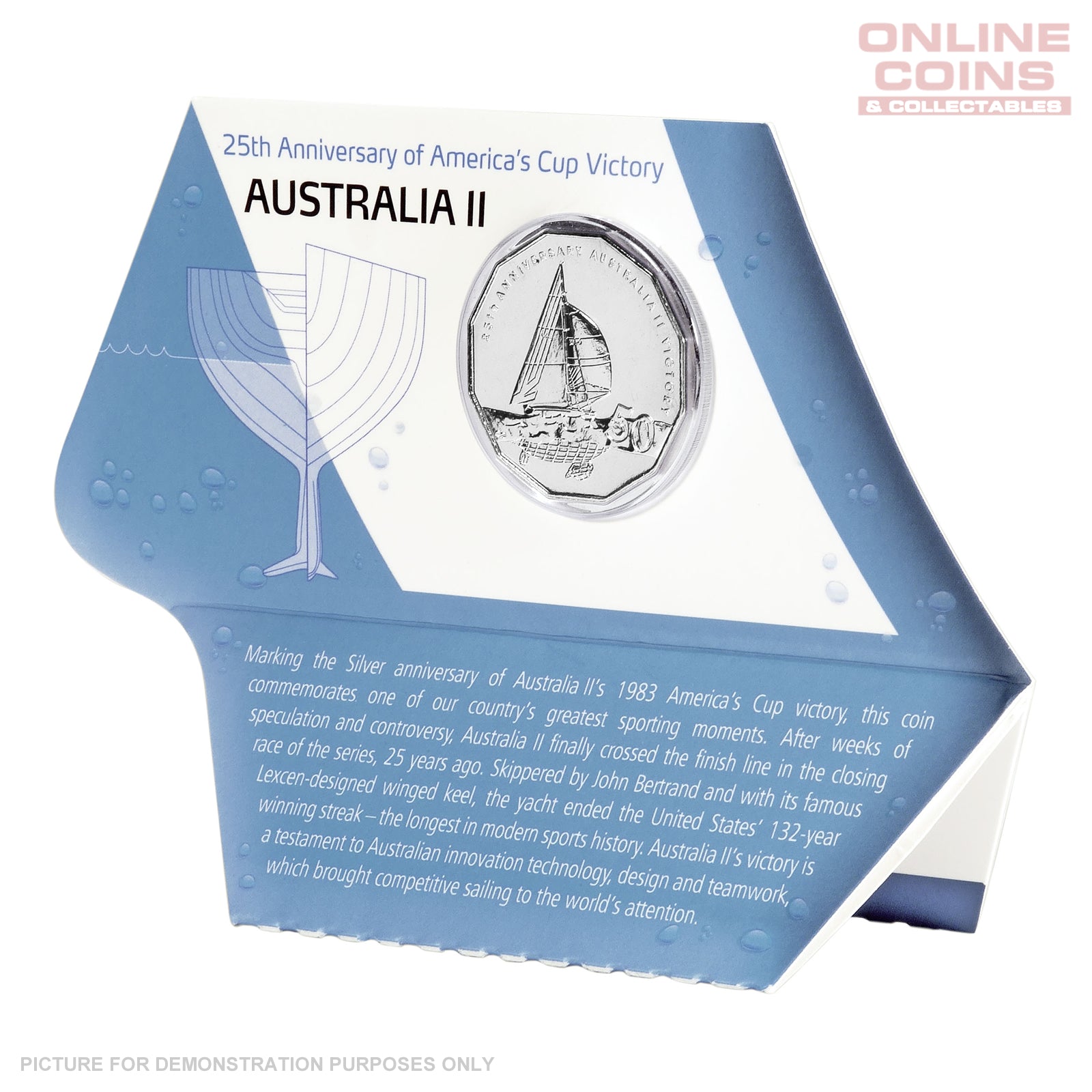 2008 Royal Australian Mint - 25th Anniversary of Australia II’s Victory - 50c Carded coin